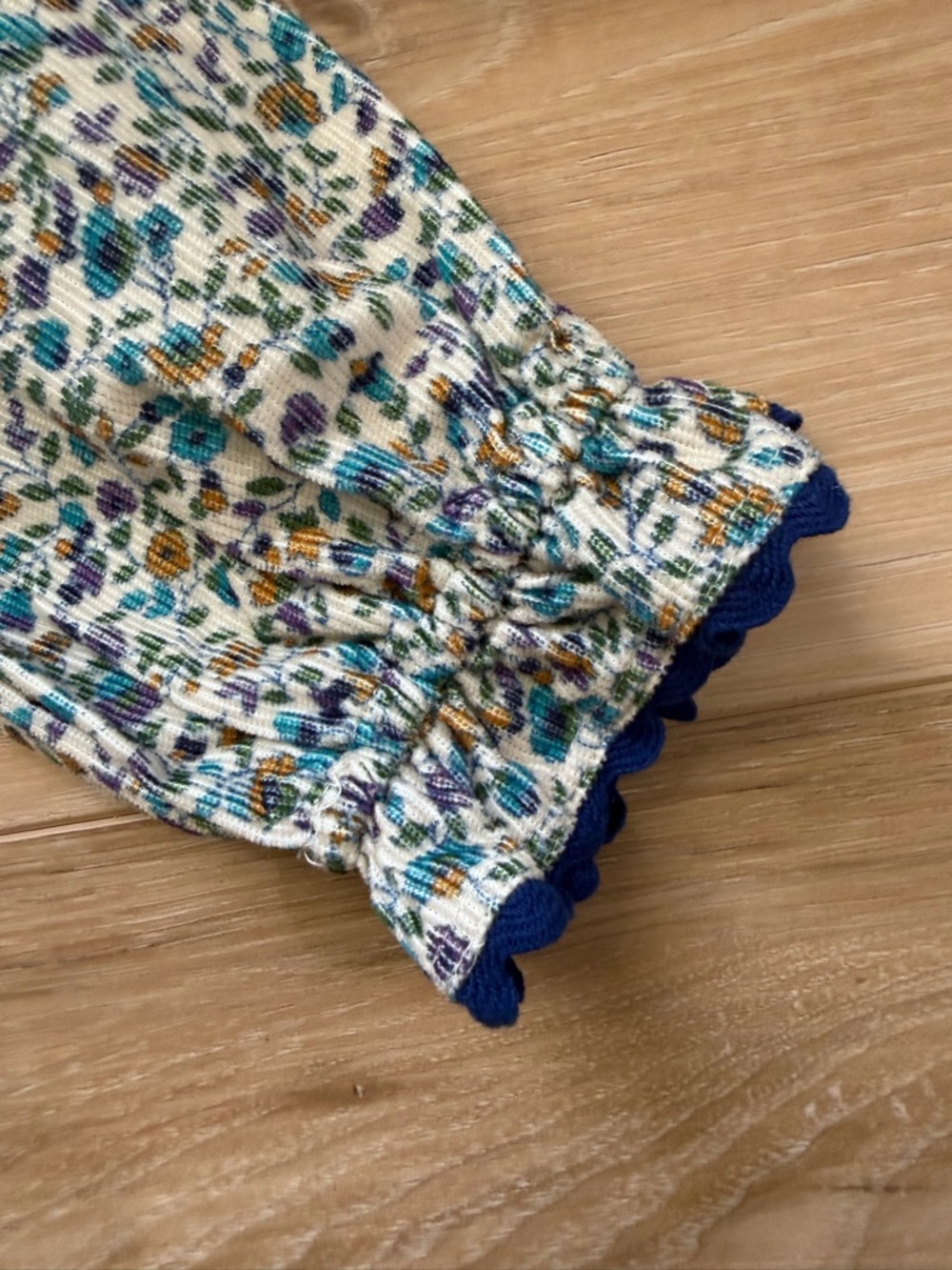 Blue Floral Cropped Top - Kids - Picture 7 of 16